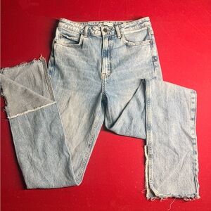 Zara Light Wash Straight Leg Jeans